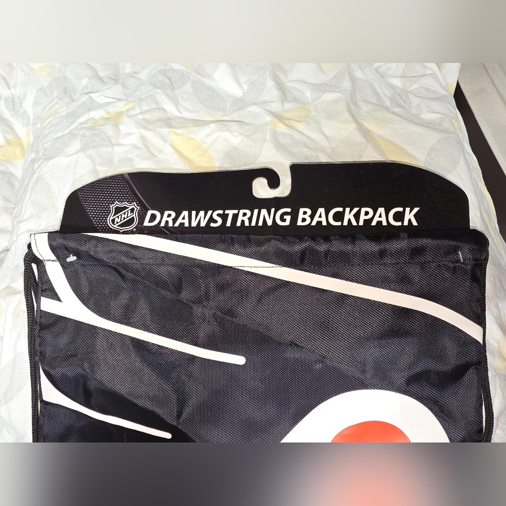 NHL Philadelphia Flyers Drawstring Backpack Gym Sack - Picture 2 of 3